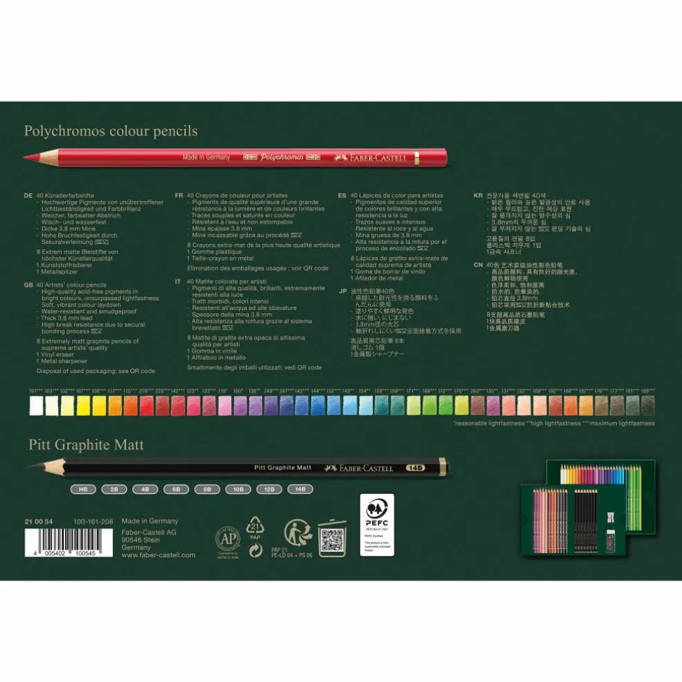 Faber-Castell Polychromos & Graphite Matte 48-Piece Gift Set