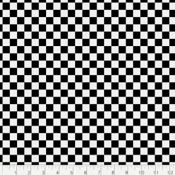 Fabric Editions Black Tile Check Cotton Fabric