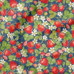 Fabric Editions Navy Strawberry Cotton Fabric