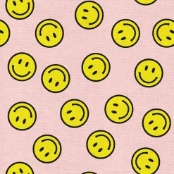 Fabric Editions Smile on Pink Cotton Fabric