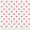 Fabric Editions White Hearts Cotton Fabric