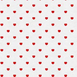 Fabric Editions White Hearts Cotton Fabric