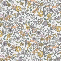 Fabric Editions White Peekaboo Cuties Cotton Fabric