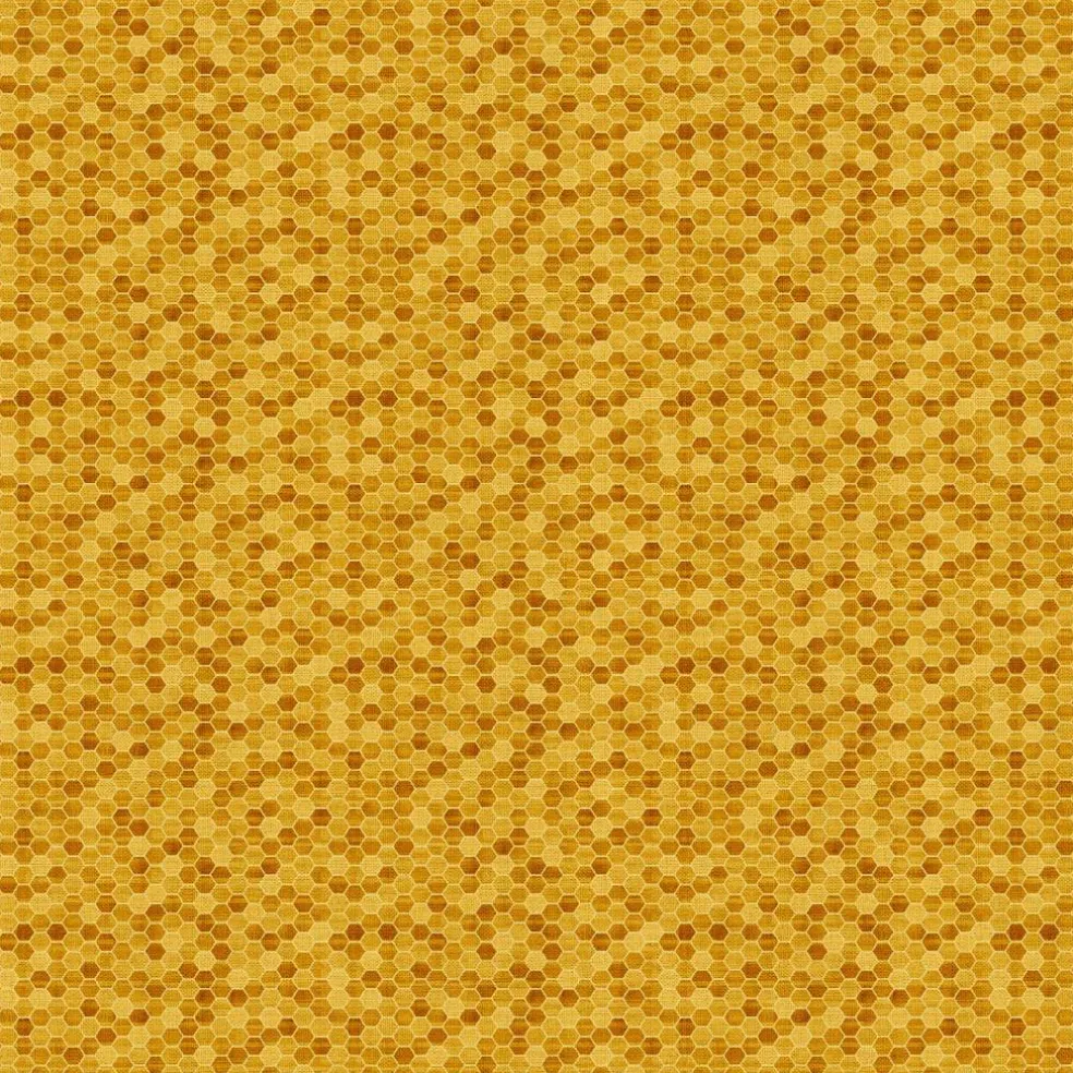 Fabric Editions Yellow Honeycomb Cotton Fabric