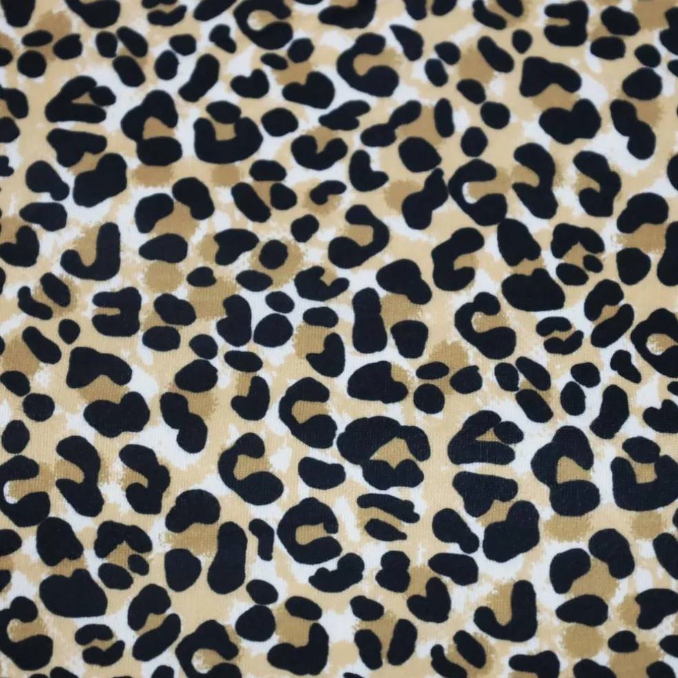 Fabric Merchants Leopard Print Double Brushed Stretch Fabric