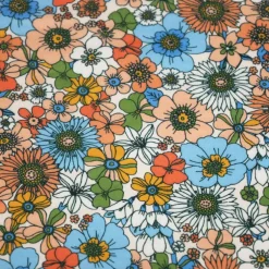 Fabric Merchants Retro Floral Double Brushed Stretch Fabric