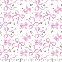 Fabric Traditions Pink Bows Cotton Quilting Fabric