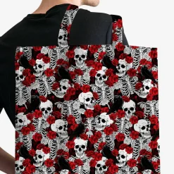Fabric Traditions Roses & Skeletons Cotton Quilting Fabric