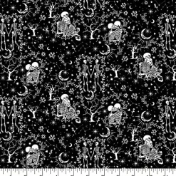 Fabric Traditions Sweetheart Skeletons Cotton Quilting Fabric