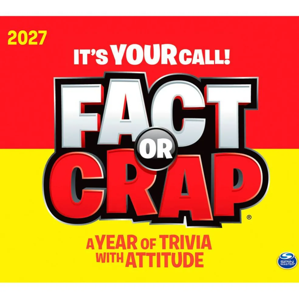 Fact or Crap | 2027 6 x 5 Inch Daily Desktop Box Calendar | New Page Every Day