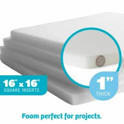 Fairfield™ 16" x 16" x 1" Project Foam Inserts, 4ct.