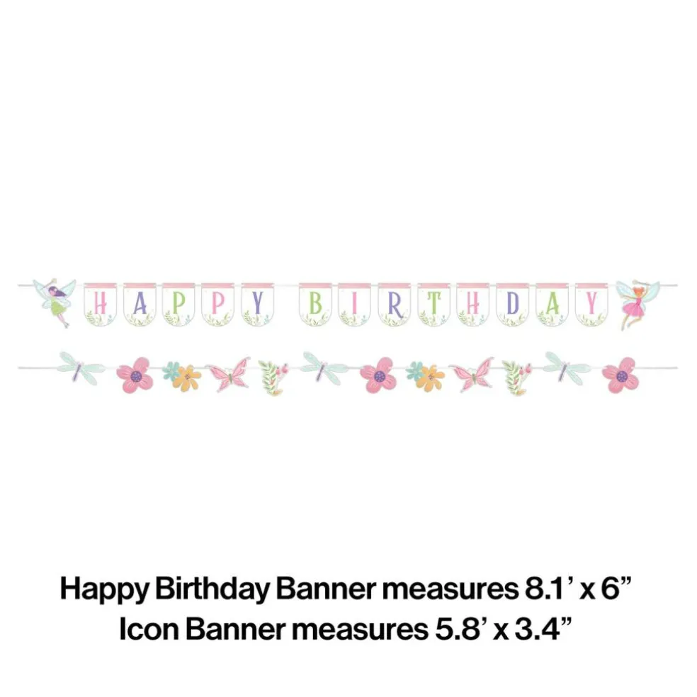 Fairy Happy Birthday Banners - Magical Forest Party Decorations