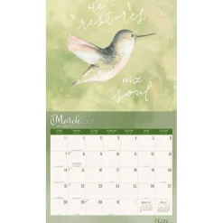 Faith | 2027 13.75 x 24 Inch (Hanging) Monthly Deluxe Wall Calendar | Featuring the Artwork of Emily Burger of Blue Chair Blessing | Linen Envelope | Foil Stamped Cover