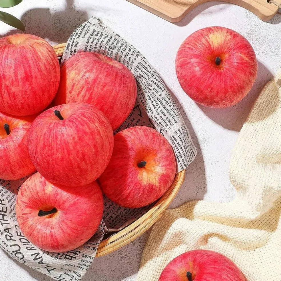 Fake Fruit Artificial Apples, Set of 6