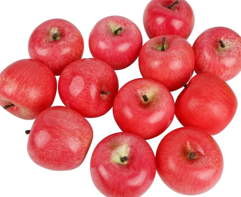 Fake Fruit Artificial Apples, Set of 12