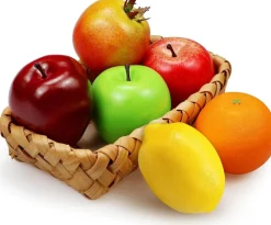 Fake Fruits Decoration, Artificial Fruits Kitchen Bowl Decor Realistic Faux Fruits