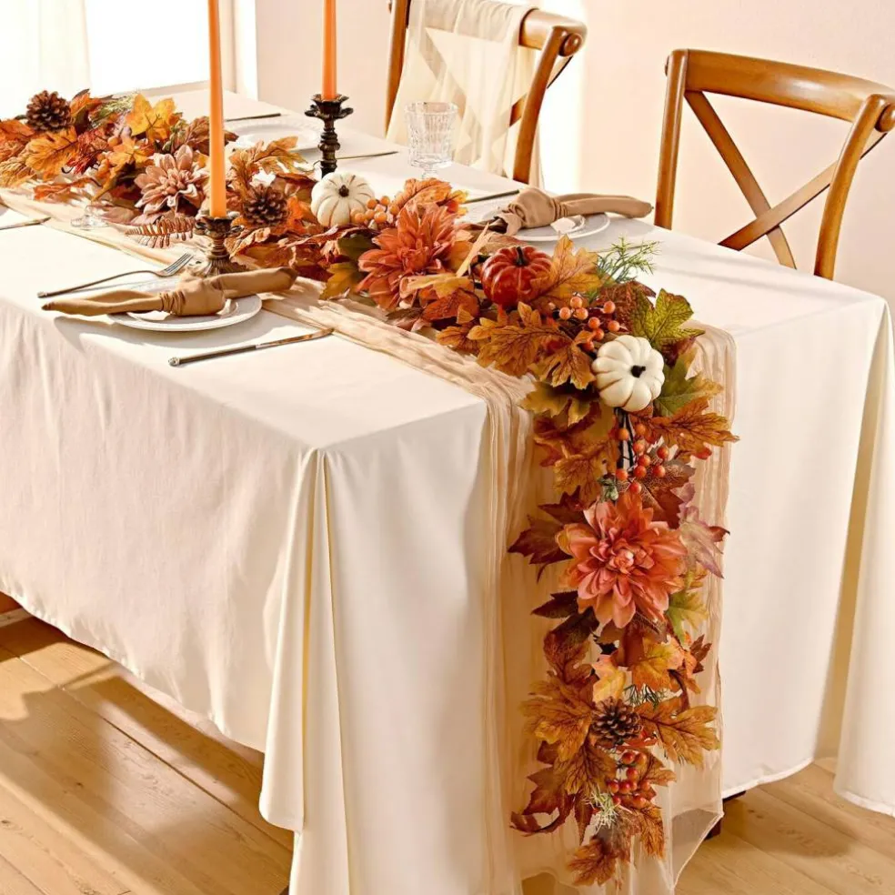 Fall Decorations for Home, Fall Garland for Mantle,Fall Garland with Lights