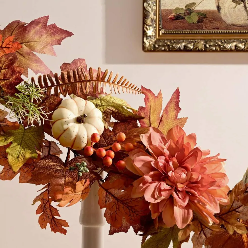 Fall Decorations for Home, Fall Garland for Mantle,Fall Garland with Lights