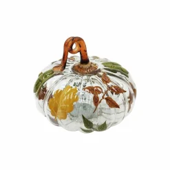7.5" Fall Foliage Glass Pumpkin Tabletop Décor by Ashland®