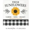 Fall Harvest Market Sunflower Autumn Party Supplies Bundle - Serves 16