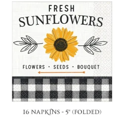 Fall Harvest Market Sunflower Autumn Party Supplies Bundle - Serves 16