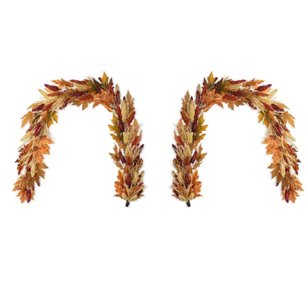 Fall Multi-Colored Sorghum Porch Tree/Garland/Teardrop Set