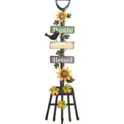 Fall Outdoor Decor Metal Rake Yard Stake 30