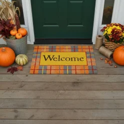 107601729 Fall Plaid Doormat