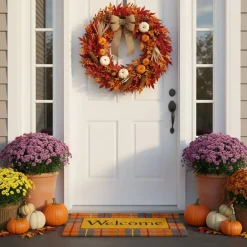 107601729 Fall Plaid Doormat