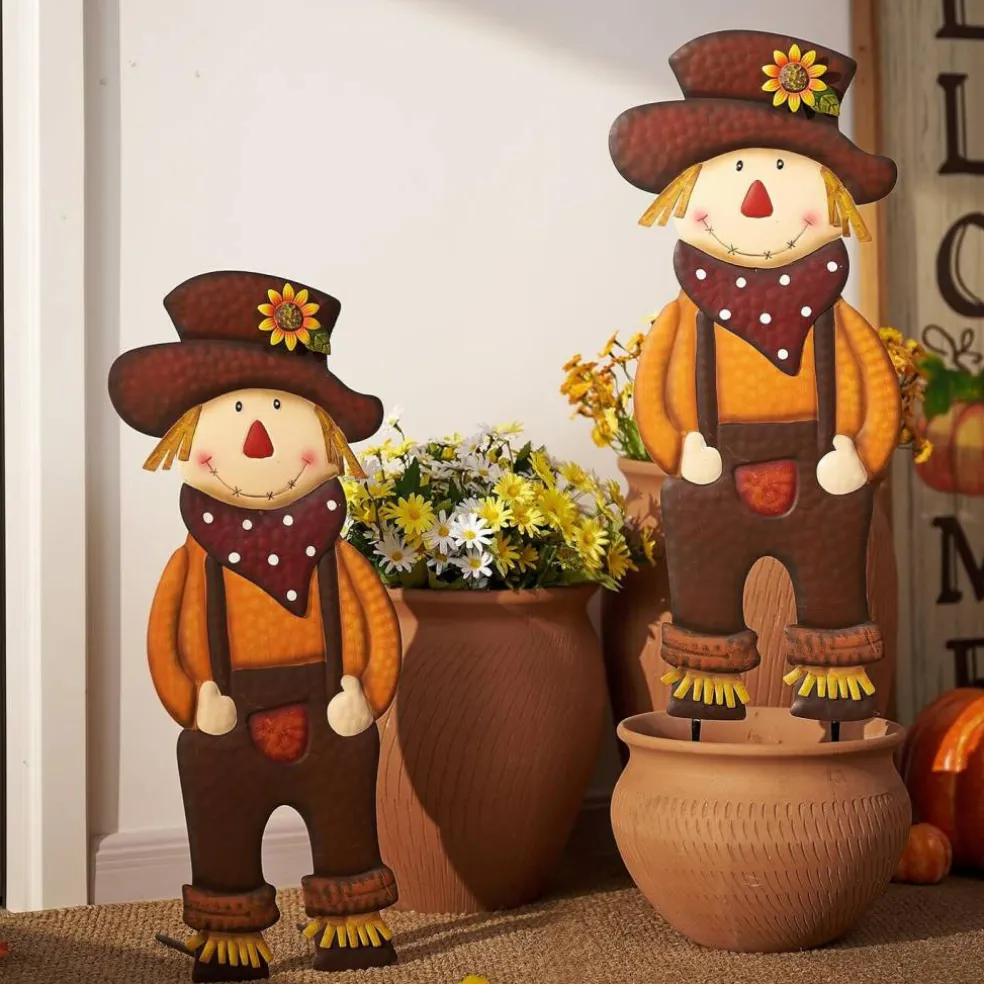 24" Fall Scarecrow Garden Stake Harvest Yard Decor