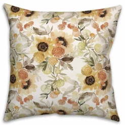 Fall Sunflowers Throw Pillow