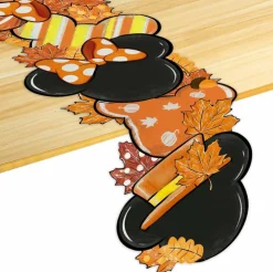 Fall Table Runner 13 x 72 Inch, Autumn Thanksgiving Table Decor, Harvest Season Polyester Tablecloth Runner for Dining Room, Kitchen, Coffee Table, Fireplace and Holiday Party Decorations