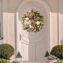 22'' Fall Wreaths for Front Door, Fall Decorations for Home Autumn Wreath