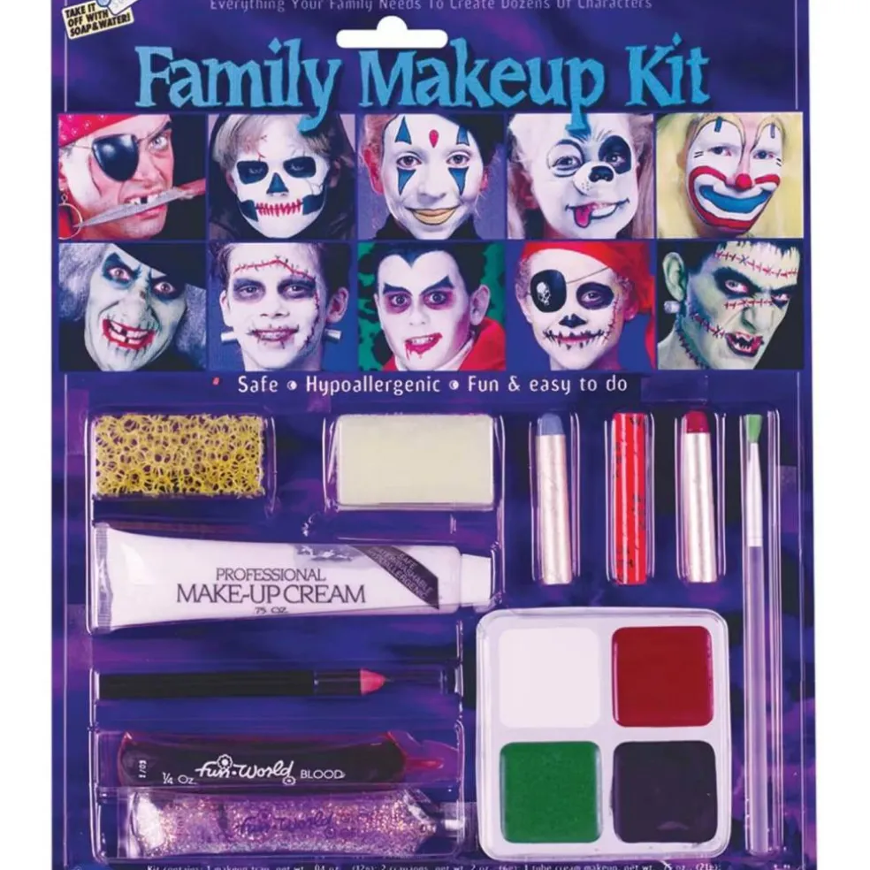 Family Halloween Makeup Kit for Costumes