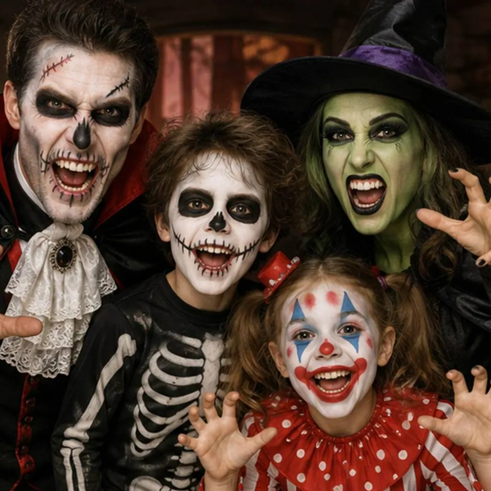 Family Halloween Makeup Kit for Costumes