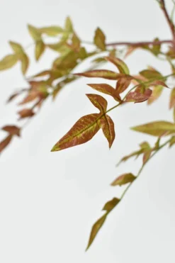 40" Faux Nandina Fall Foliage - Green/Burgundy