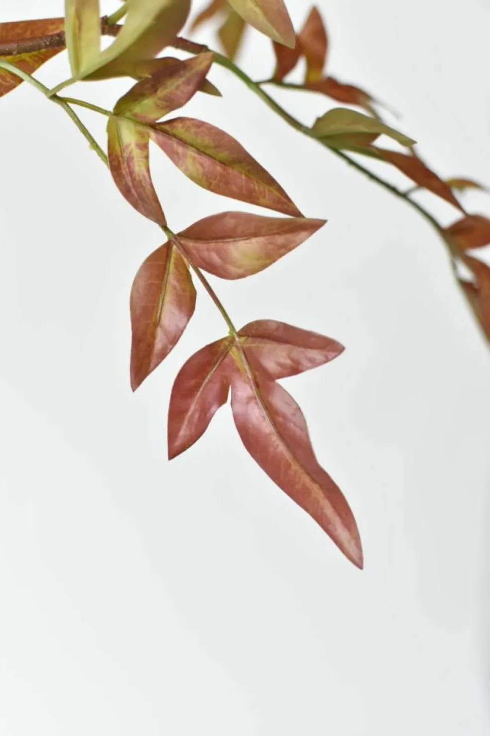 40" Faux Nandina Fall Foliage - Green/Burgundy