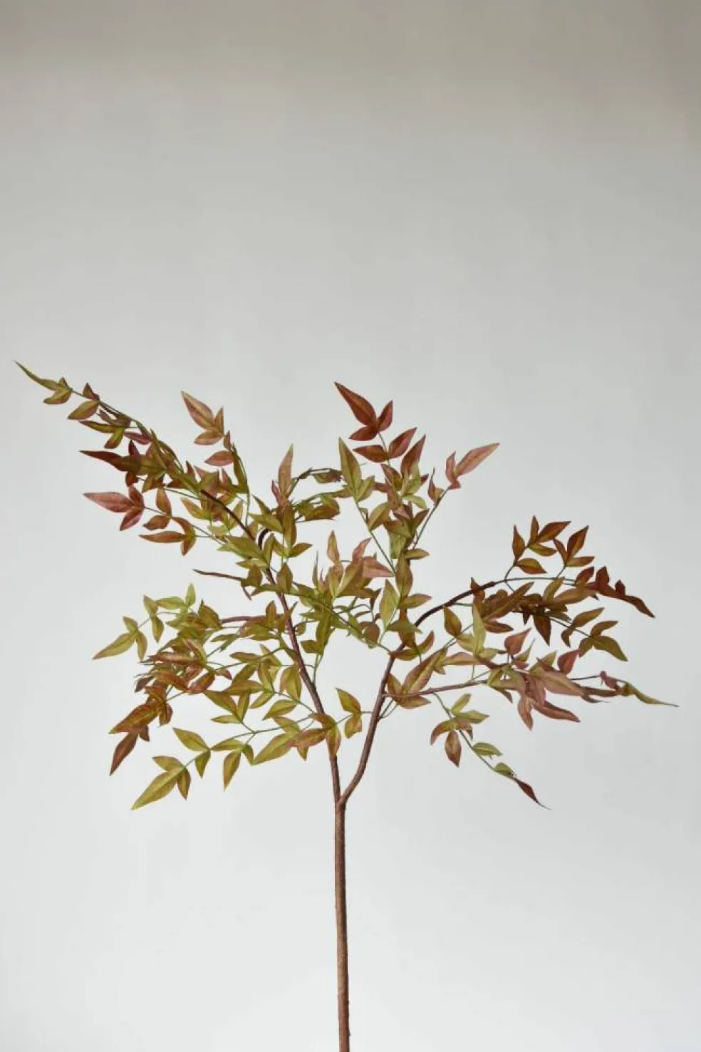 40" Faux Nandina Fall Foliage - Green/Burgundy