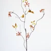 38" Faux Orange Berry Branch Stem