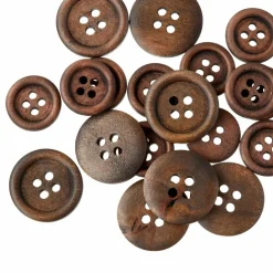 Favorite Findings Dark Wood Buttons By Loops & Threads®