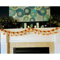 5 Feet Marigold Jasmine Yellow Orange Door Toran Hanging Valance Marygold Garland Mantle Decor Puja Diwali Decoration Day of the Dead Dia De Los Muertos Mexican Fiesta Halloween Decor
