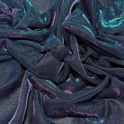 Feldman Blue & Pink Metallic Knit Fabric