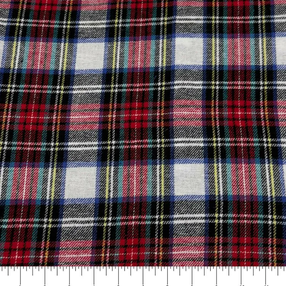 Feldman Dallas Plaid Yarn-Dyed Cotton Flannel Fabric