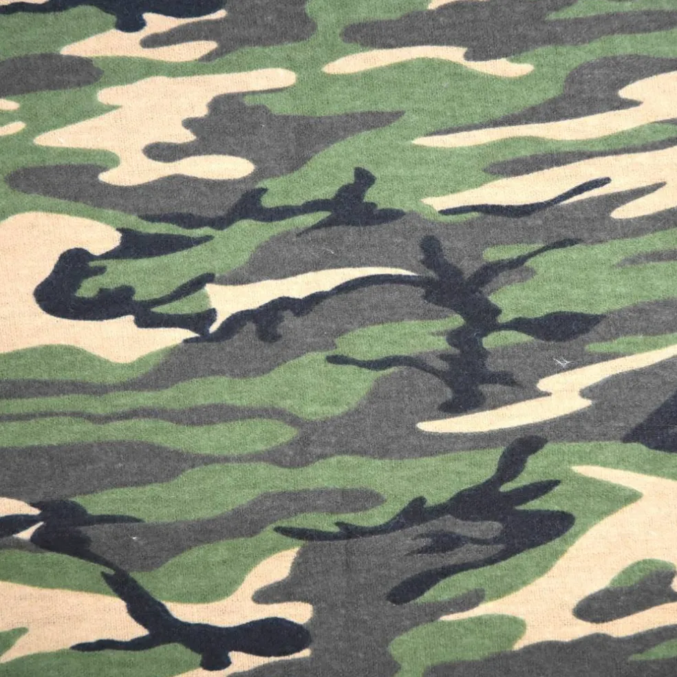Feldman Green Camo Cotton Flannel