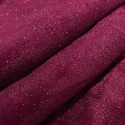 Feldman Maroon Sparkle Stretch Velvet Fabric