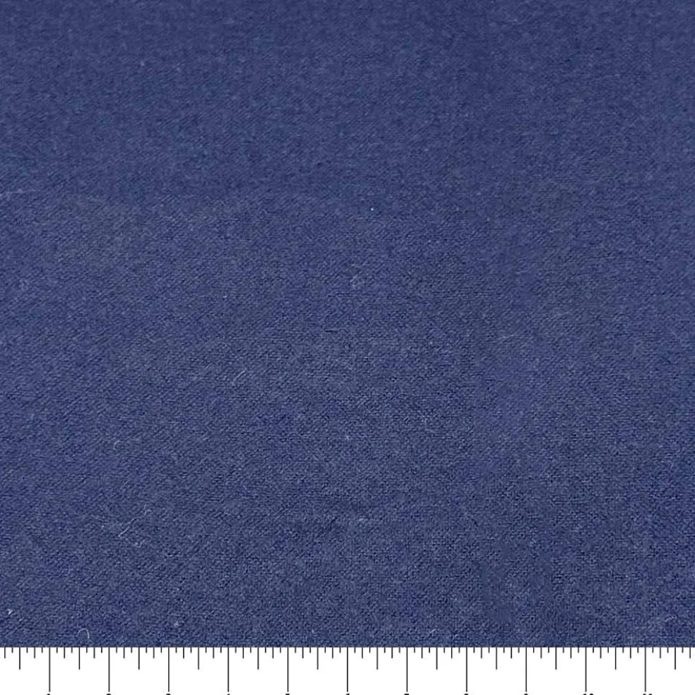 Feldman Navy Solid Cotton Flannel