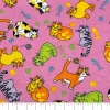 Feldman Pink Cats Cotton Flannel