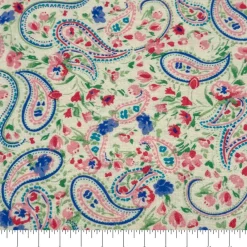 Feldman White Paisley Cotton Flannel