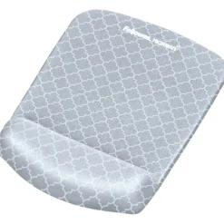 Fellowes PlushTouch™ Gray Lattice Mouse Pad Wrist Rest