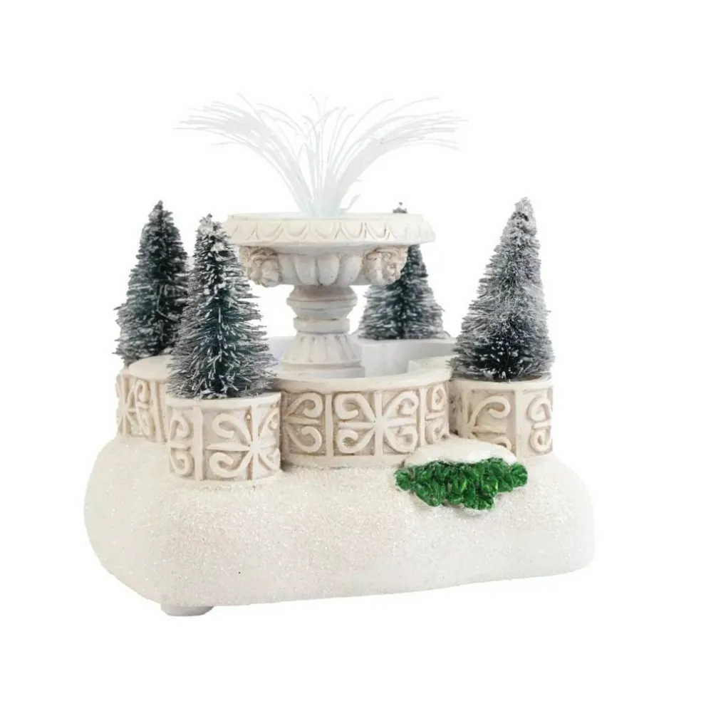 FG Square Light Up Fountain LED-Lit Water Feature Village